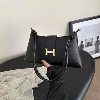 Женская сумка-ниша в иностранном стиле 2024 года, новая популярная сумка через плечо, корейская версия, простая маленькая квадратная сумка, модная сумка через подмышку белый