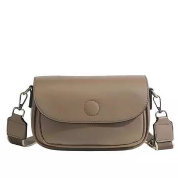 Женская сумка Нишевая текстура Сумка через плечо Широкий плечевой ремень Маленькая квадратная сумка Сумка тофу One Size коричневый