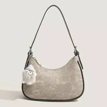 Женская сумка Nisse В этом году популярная сумка-седло Crescent, модная универсальная сумка через плечо на одно плечо коричневый