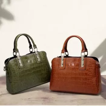 Женская сумка Новая европейская и американская мода с крокодиловым узором Простая сумка Женская сумка через плечо красный