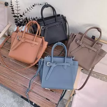 Женская сумка, новая легкая роскошная кожаная ручная сумка большой вместимости, модная пригородная сумка на одно плечо через плечо 20x9x20cm светло-серый