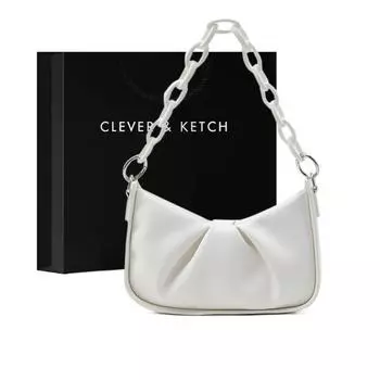 Женская сумка, новая маленькая сумка-багет, сто сумочек, простая ретро-сумка на одно плечо, подмышками, длина 23 см, ширина 7 см, высота 14 см чёрный