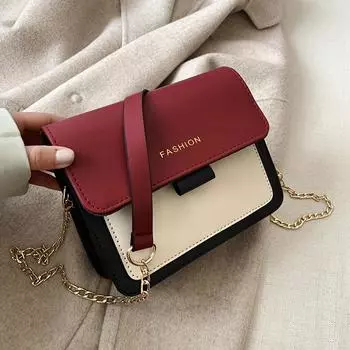 Женская сумка Новая мода PU FLAP цепи повседневные пэчворк застежка SOFT сумки через плечо сумки Pures и сумки Crossbody