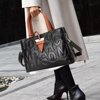Женская сумка, новая модная и стильная сумка с буквенным принтом, большая вместимость, универсальная повседневная сумка через плечо на одно плечо