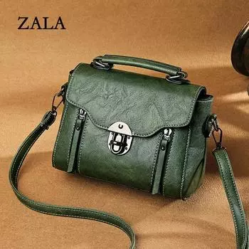 Женская сумка, новая модная сумка из искусственной кожи с замком, большая вместительная сумка через плечо, женская сумка через плечо 20.5x10.5x15.5cm коричневый