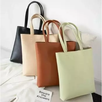 Женская сумка новая мягкая кожаная сумка-тоут студенческая дикая простая большая вместительная сумка на одно плечо (30cm<Max Length<50cm)