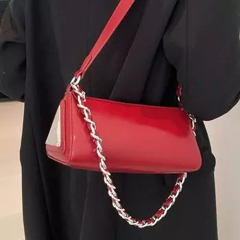 Женская сумка, новая роскошная дизайнерская универсальная сумка через плечо, текстурированная кожа, большая вместимость, цепочки, сумки на одно плечо