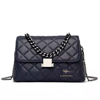 Женская сумка Новая сумка через плечо Модная ромбовидная сетка Маленькая квадратная сумка Женская сумка вино красного