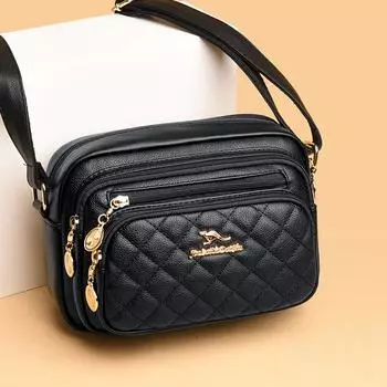 Женская сумка, новая сумка через плечо, модная вышитая ромбами женская маленькая квадратная сумка, женская сумка среднего возраста