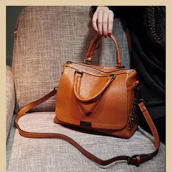 Женская сумка Новая сумка через плечо Универсальная европейская и американская модная женская сумка через плечо One Size