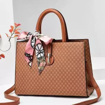 Женская сумка, новая сумка с принтом большой емкости, модная сумка через плечо