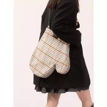 Женская сумка Новая весенняя мода клетчатая застежка-молния большой емкости сумка уличный стиль