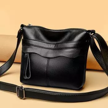 Женская сумка Новая женская сумка через плечо Сумка через плечо Сумка для мамы Мягкая кожа бордовый