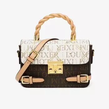 Женская сумка, новинка 2023 года, нишевая элитная квадратная сумка на одно плечо, сумка через плечо с принтом в стиле ретро M