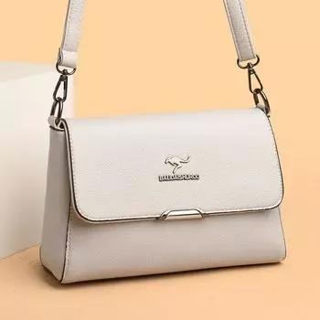 Женская сумка, новинка 2023, модная универсальная сумка для мамы среднего возраста, простая сумка через плечо большой вместимости, женская квадратная сумка на одно плечо чёрный