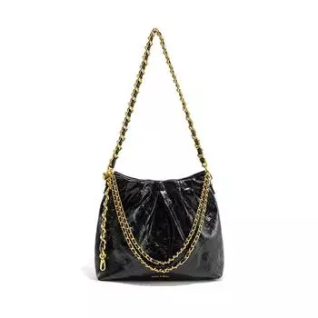 Женская сумка, новинка 2023, универсальная сумка через плечо, сумка через плечо, большая вместимость, длина, высота 32 см, черная, ширина 28 см, 8 см, черная чёрный