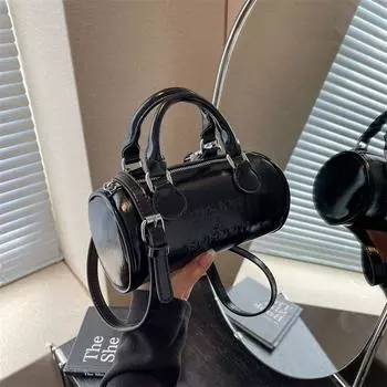 Женская сумка, новинка 2024 года, модная и элитная модная нишевая дизайнерская летняя сумка через плечо, популярная ручная цилиндрическая сумка