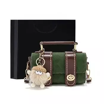 Женская сумка, новый нишевый подарок на день рождения для подруги, сумка через плечо, длина 18 см, высота 10,5, ширина 7 см зелёный