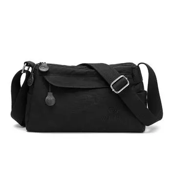 Женская сумка однотонная сумка через плечо для поездок на работу легкая сумка кроссбоди чёрный