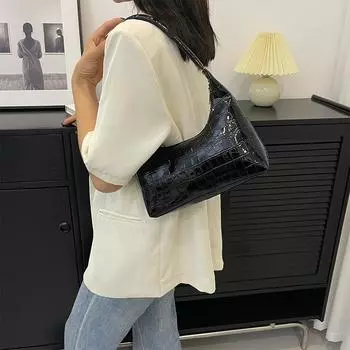 Женская сумка, однотонная сумка на одно плечо с ручкой