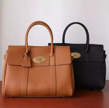 Женская сумка OL Commuter | Кожаная сумка-тоут Head Layer, ретро-сумка через плечо, сумка для юриста, компьютерная сумка, прямая трансляция 28x15x16cm чёрный