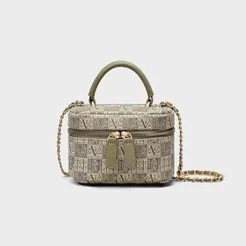 Женская сумка осень и зима женская модная нишевая кольцевая решетчатая цепочка ручная сумка через плечо сумка