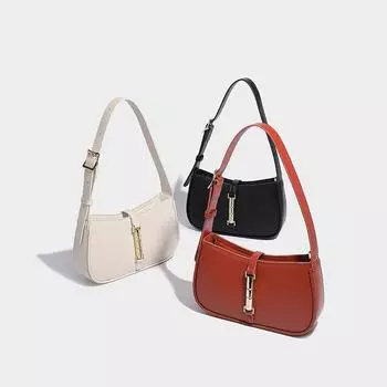 Женская сумка осень-зима 2024 года, новая высококачественная текстура, нишевый дизайн, портативная модная сумка через плечо коричневый