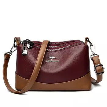 Женская сумка осенне-зимняя модная универсальная сумка через плечо из мягкой искусственной кожи с рисунком личи чёрный