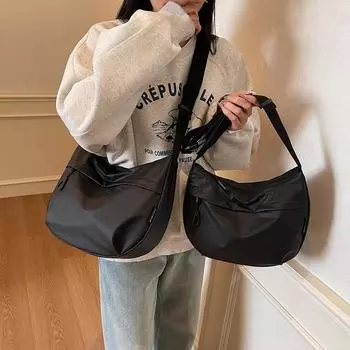 Женская сумка Oxford Crossbody, однотонная сумка через плечо S чёрный