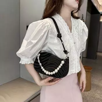 Женская сумка Pearl, винтажная роскошная дизайнерская сумка с бантом, сумка через плечо, модная женская сумка через плечо из искусственной кожи