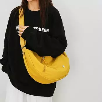 Женская сумка-пельмень, повседневная сумка с регулируемым плечевым ремнем, сумка-полумесяц, сумка через плечо, стильная модная однотонная сумка бежевый