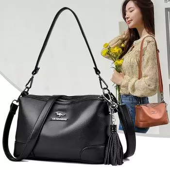 Женская сумка-пельмень с дизайном, модная косая сумка на одно плечо для мам, модная и простая женская квадратная сумка красный