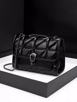 Женская сумка-перекидка в стиле ретро с диагональным ремешком из искусственной кожи, стеганая вышитая сумка, модная роскошная дизайнерская сумка через плечо с цепочкой