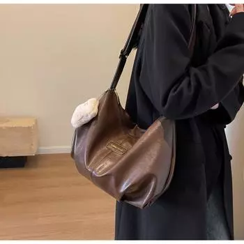 Женская сумка подмышками из искусственной кожи, сумка через плечо, сумки-тоут чёрный