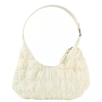 Женская сумка подмышками, сумка с клецками, плиссированные женские сумки-клатчи (белый)