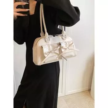 Женская сумка подмышками весной 2024 года, новая модная и минималистичная маленькая квадратная сумка, корейская версия, нишевая трендовая сумка через плечо