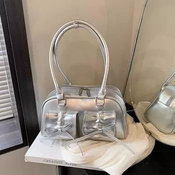 Женская сумка подмышками весной 2024 года, новая модная и минималистичная маленькая квадратная сумка, корейская версия, нишевая трендовая сумка через плечо