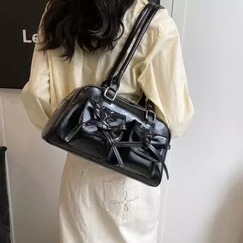 Женская сумка подмышками весной 2024 года, новая модная и минималистичная маленькая квадратная сумка, корейская версия, нишевая трендовая сумка через плечо