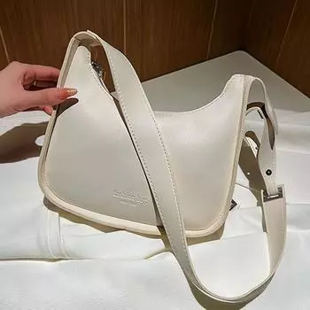 Женская сумка подмышки в стиле ретро, женская сумка через плечо на сто плеч One Size бежевый