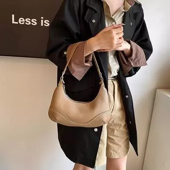 Женская сумка подмышкой из искусственной кожи, женская сумка, повседневная, ретро, однотонная, модная