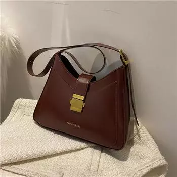 Женская сумка подмышкой Весна Новая ретро Высококачественная сумка через плечо на одно плечо Простые универсальные сумки Тенденция