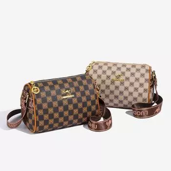 Женская сумка-подушка в клетку с принтом, сумка для матери среднего возраста, сумка через плечо, сумка-мессенджер хаки