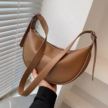 Женская сумка-полумесяц 2025 года с пельменями: Модный корейский дизайн, повседневная модная сумка-мессенджер зелёный