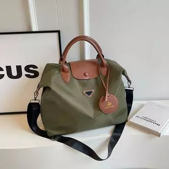 Женская сумка повседневная большая вместимость водонепроницаемая портативная дорожная сумка на плечо легкая спортивная фитнес сумка через плечо чёрный