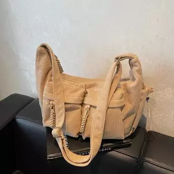 Женская сумка повседневная большая вместительная сумка через плечо женская классическая нейлоновая сумка для поездок на работу чёрный