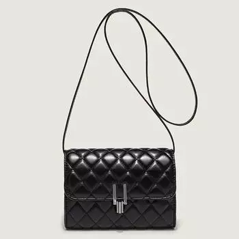 Женская сумка Премиум Текстурная сумка Женская сумка Tide Diamond Chain Модная сумка через плечо чёрный
