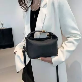 Женская сумка Простая однотонная сумка через плечо в иностранном стиле Универсальная сумка-мессенджер на цепочке Tide хаки