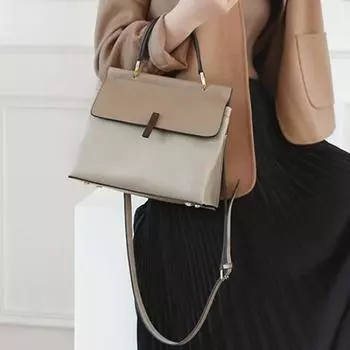 Женская сумка Простая ретро сумка на одно плечо с косой ручкой Модная сумка Мягкая кожаная сумка Сумка через плечо хаки