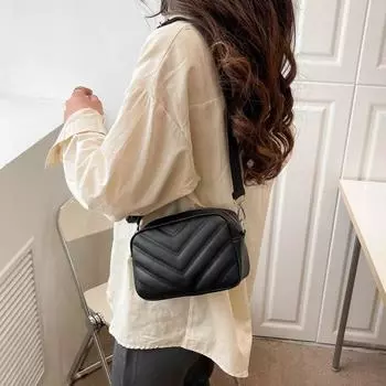 Женская сумка простая вышитая нитью сумка на одно плечо модная сумка через плечо из мягкой искусственной кожи с текстурой ретро сумка для мамы среднего возраста