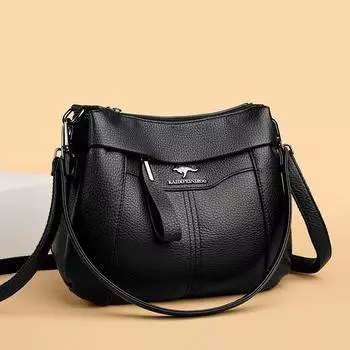 Женская сумка Qi сумка для матери среднего возраста, модная сумка через плечо, женская сумка через плечо чёрный